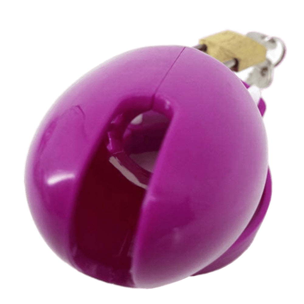 Denial In Purple Sissy Chastity Cage Lock The Cock Cage Product For Sale Image 9