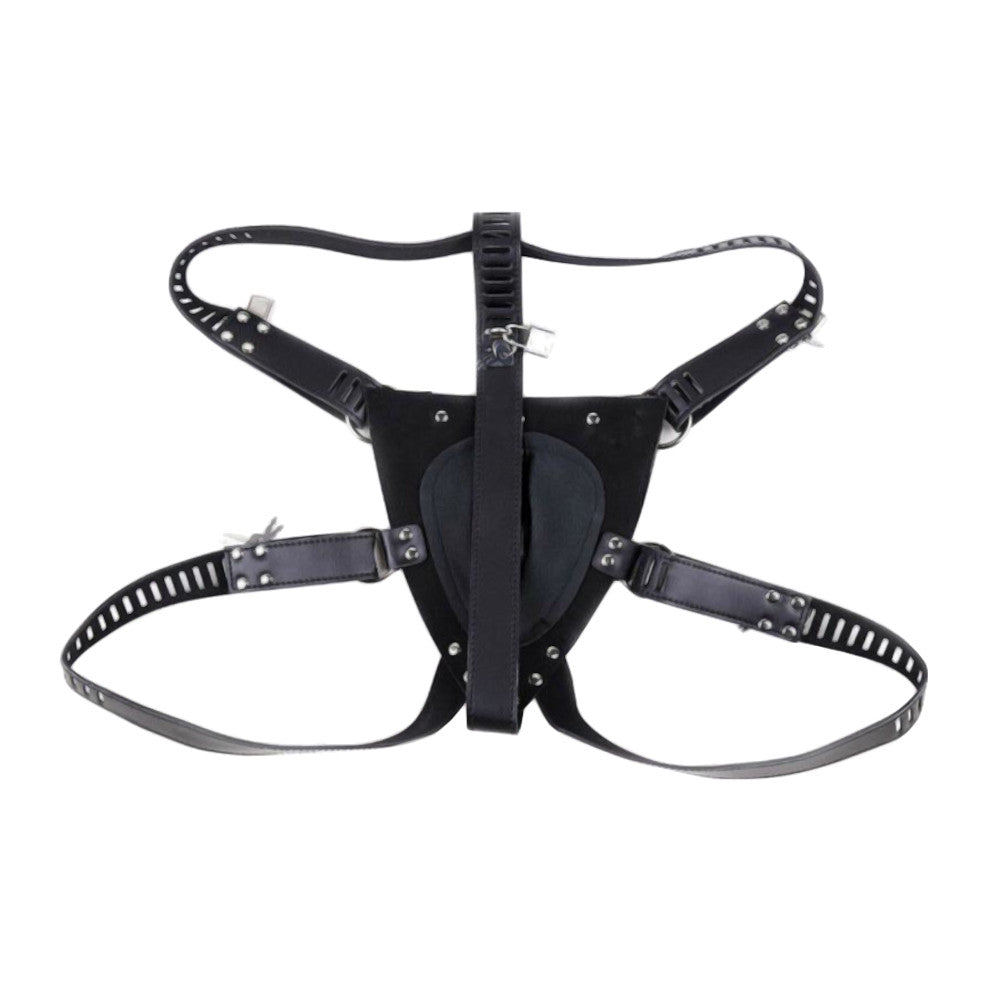 Embark on your BDSM journey with the pretty Black Hole chastity belt women adore. Get started limiting cuming and fighting temptation. This belt securely covers your genitals to instill discipline and control.