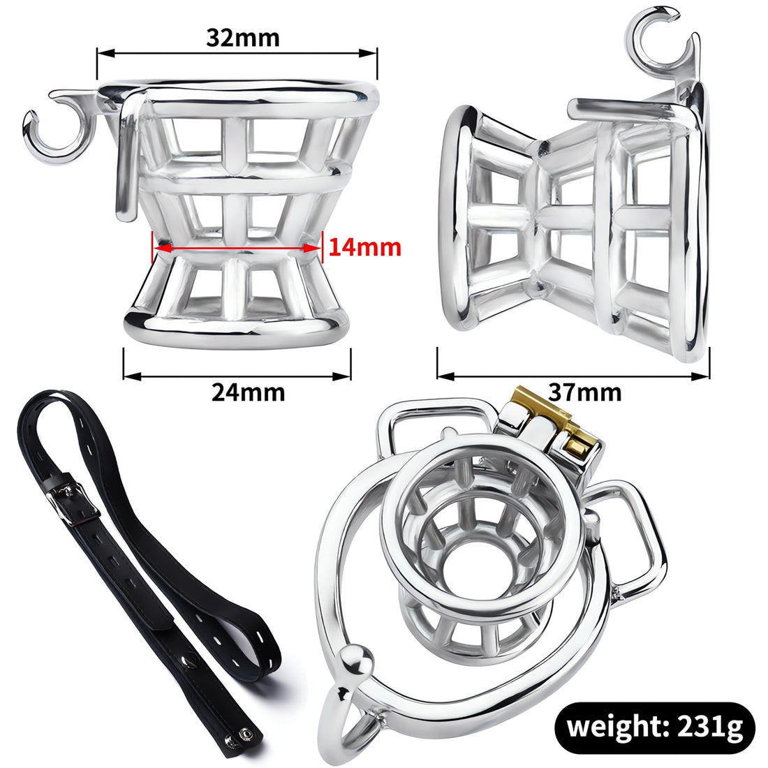 Comfortable Strap On Belt Reverse Innie Cage Lock The Cock Cage Product For Sale Image 4