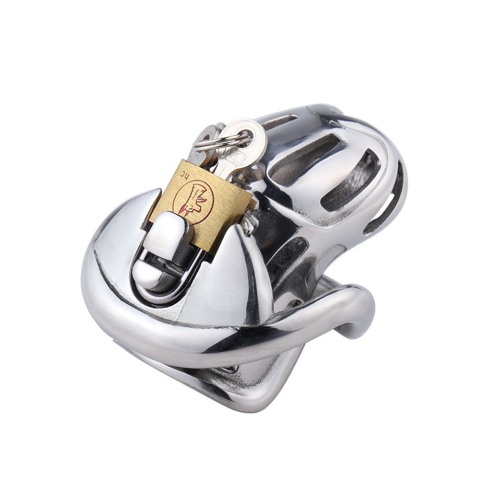 chastity gear Houdini's Inescapable Metal Chastity Device – Lock The Cock