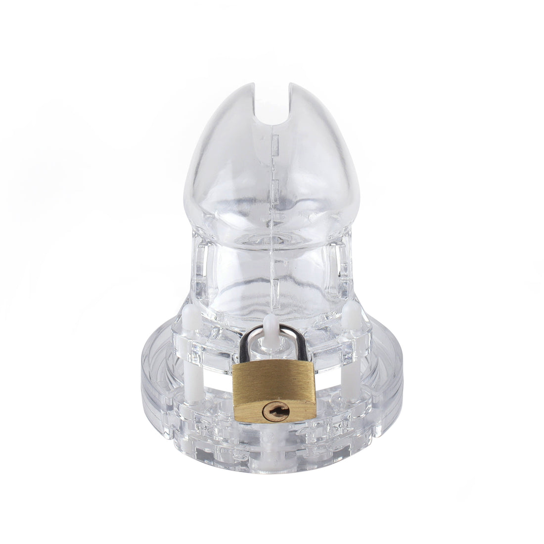 The Touch-Me-Not Plastic cage offers a unique reaction that balances touch and denial. Its transparent design allows a visual tease, while the lightweight plastic minimizes harmful skin reactions.