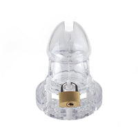 The Touch-Me-Not Plastic cage offers a unique reaction that balances touch and denial. Its transparent design allows a visual tease, while the lightweight plastic minimizes harmful skin reactions.