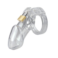 Wearing the Touch-Me-Not offers keyholders unmatched control over wearers, with transparency enhancing visual teasing. Its breathable vents and secure fit ensure inescapable comfort.