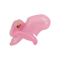 Secure your desires with our thick pink resin cage. The insertable rod offers a snug fit, while the mesh slit ensures comfort and hygiene. Keep your clit under control and experience ultimate restraint.