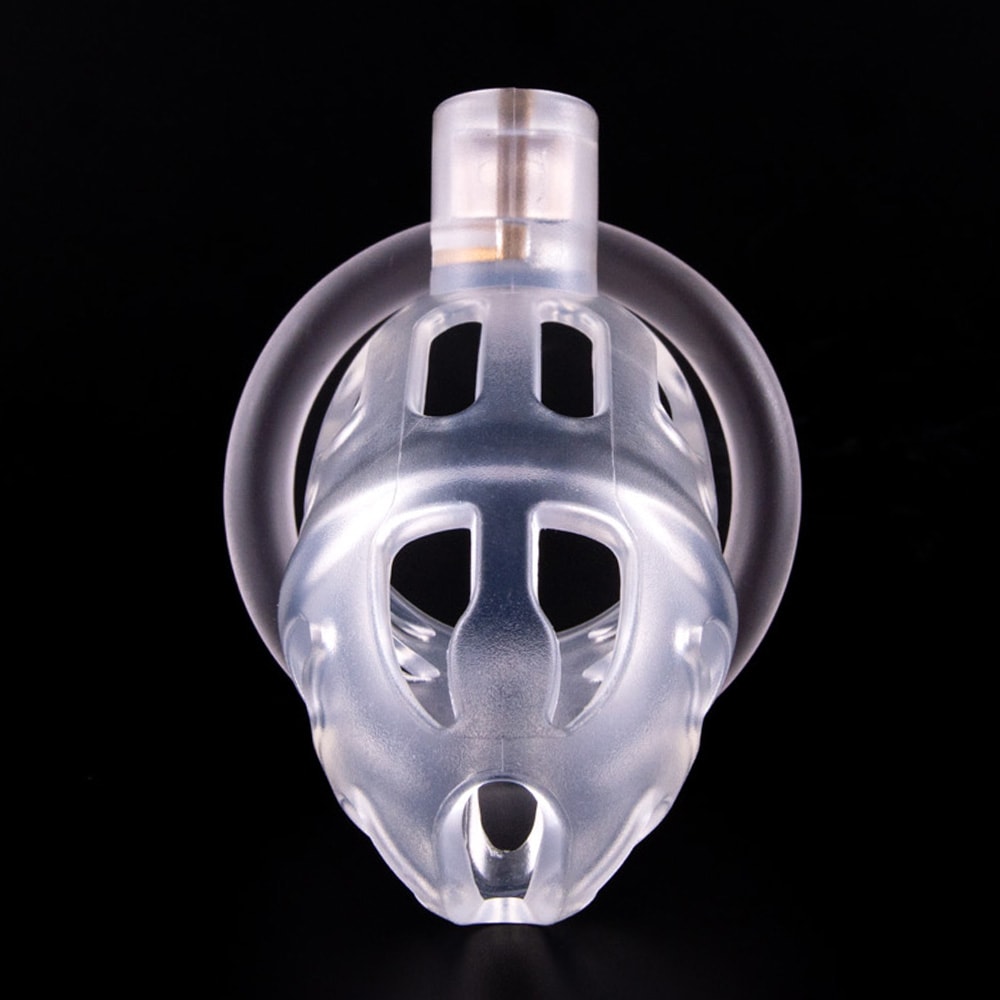Experience a deep, strong connection with your desires using our silicone Sevanda Ergo device. This see-through cage enhances healthy control and is perfect for sissy play.