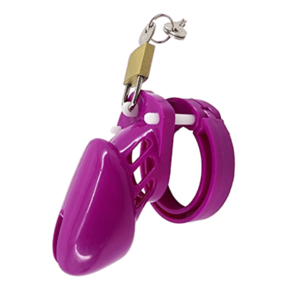 Denial In Purple Sissy Chastity Cage Lock The Cock Cage Product For Sale Image 4