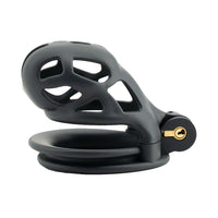 Discover ultimate control with our chrome metal chastity device. Featuring a cobra-inspired design and chainmail texture, its shaved-smooth interior makes it easy to wear.