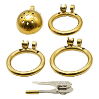 Embrace control with our Gold Steel Chastity Helmet a sleek, steel device for the flat cock. Perfect for starters, this helmet securely fits the head, symbolizing the legendary basilisk's power. Experience luxury while wearing this ultimate guardian of desire.
