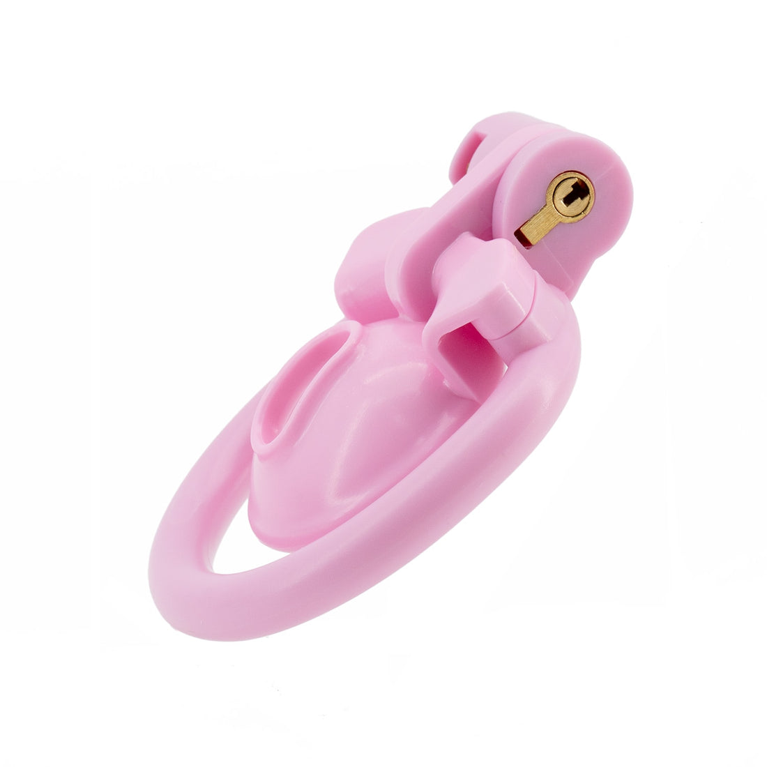 Immerse yourself in the Locked Sissy's pink resin embrace, as its nautilus-like shell guides your cock. Indulge in sissygasm bliss with anal probing, pushing submission beyond limits.