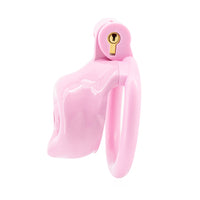 Embrace sissification with this pink nylon cage. It traps balls securely, becoming a stretcher for fantasies. The flat, sissies male design ensures comfort, avoiding ball-busting.