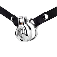 Crafted from high-quality Chastity steel, this narrow yet comfy cage integrates a discreet padlock, keeping it closed securely. Ventilation ensures hygiene, even when you sit to pee.