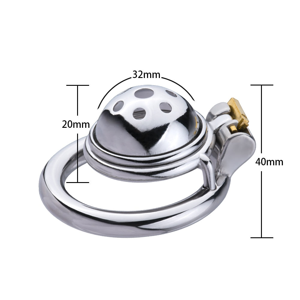 Lock in pleasure with this stealth chastity cage designed for perma-wear. Featuring a built-in lock and smooth base cock ring for extended wear, it's ventilated for hygiene and padded for comfort. Discreet under clothing, it offers secure, comfortable confinement.