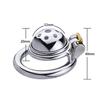 Lock in pleasure with this stealth chastity cage designed for perma-wear. Featuring a built-in lock and smooth base ring for extended wear, it's ventilated for hygiene and padded for comfort. Discreet under clothing, it offers secure, comfortable confinement.