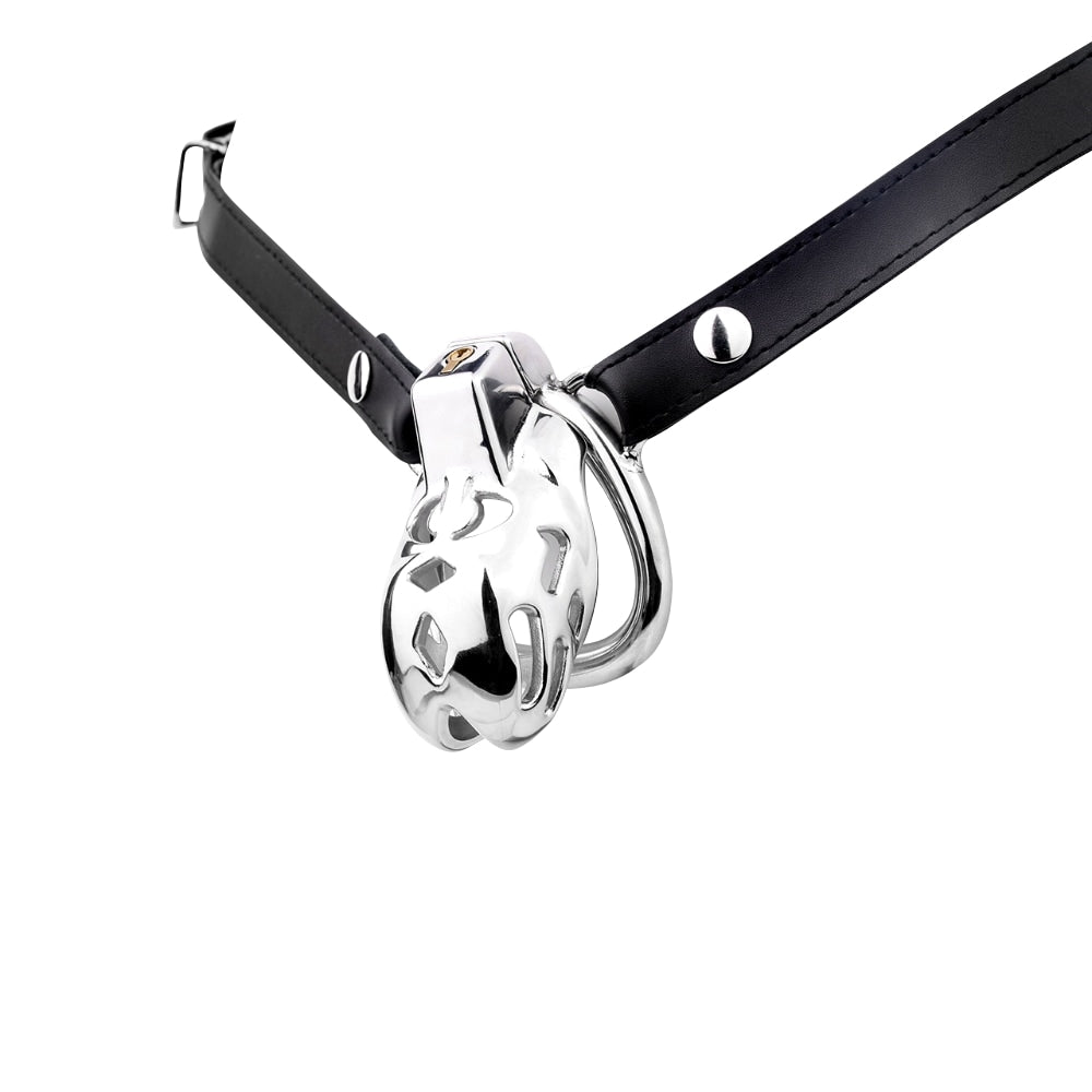 The premium 304 stainless steel cage reframes alpha and beta dynamics for men. Ideal for long-term wear, it blends macho appeal with beta submission, offering raped-free exploration.