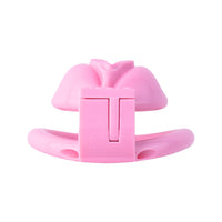 Transform into a sissygasm male with our flat pink chastity cage. Crafted from smooth resin, it deters erections while a cute tail adds puppy-like obedience. Let your miss guide her hubby, telling him who's in control.