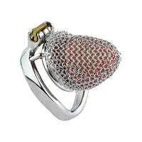 Discover modern minimalist design with our stainless steel device. This breathable, chainmail metal cock kit combines security and comfort, featuring a sleek, glass-like finish for discreet elegance.