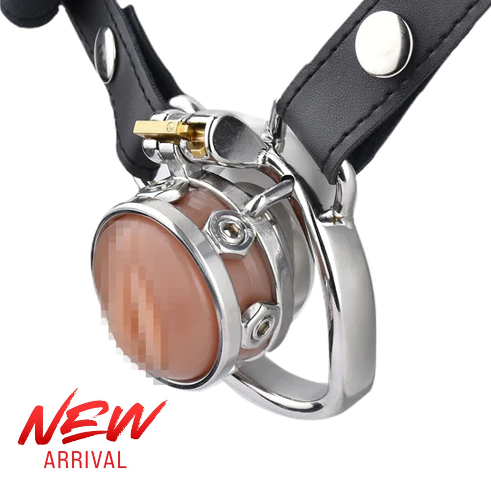 For the ultimate feminizing and humiliating experience, this stainless steel Chastity belt ensures comfort and security during pegging. Embrace submission and savor every drip with ease.