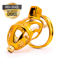 Experience the ultimate in solo chastity with the Sevanda Nautilus a rigid golden cage that transforms your desires into a delightful prison. Celebrate your pledge in style and embrace self-discipline like never before.