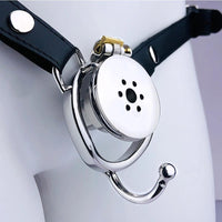 Indulge in the allure of feminization with this stainless steel plug chastity device, blending seamlessly with lingerie. It empowers SPH fantasies, enhancing intimacy with lovers.