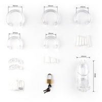 Transparent and lightweight, the ensures a snug fit with customizable rings, providing visual tease for first-time keyholders. Wear the key as a necklace, enhancing intimacy in all stages.