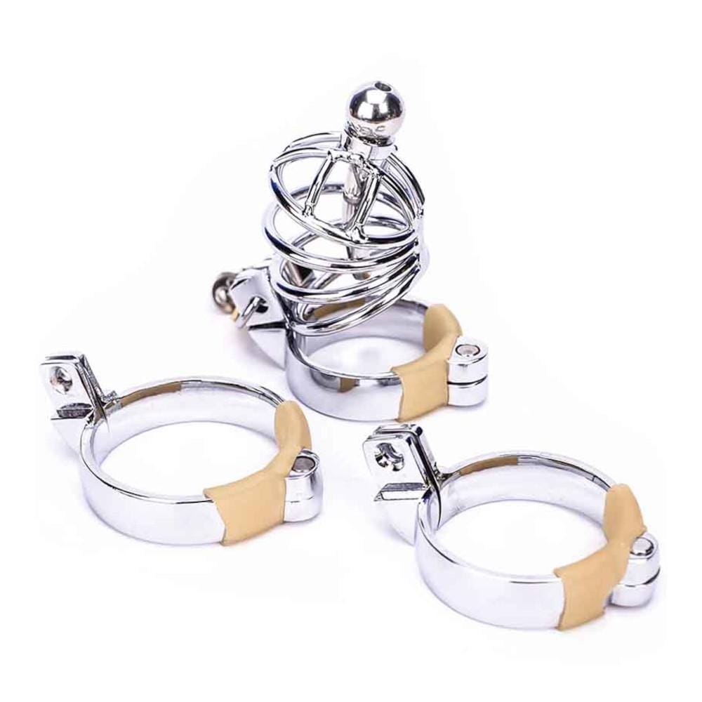 Experience the dual effects of masculine strength and feminine surrender with this metal dick cage. Its sounding penis feature balances your alpha control with a vulnerable side.