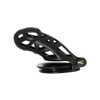 Experience ultimate control with the Dark Cobra cage. Its secure fitment ensures he can't escape, locking him down like a jailhouse. This device will cause heightened anticipation, taming desires like a cobra under command.