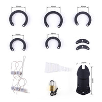 Embrace being comfortably trapped with the Silicone Sissy cock cage. Its curved, sized-to-fit design and adjustable rings securely hold you, while your testicles rest naturally. No need to pull let restraint redefine you.