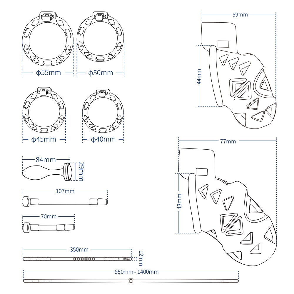 Unlock new sensations with the Rattlesnake, an ergonomically designed male belt that's impossible to escape. This penis plug male comes securely locked with padlocks, all neatly stored in a discreet box. No more flying solo embrace restriction like never before.
