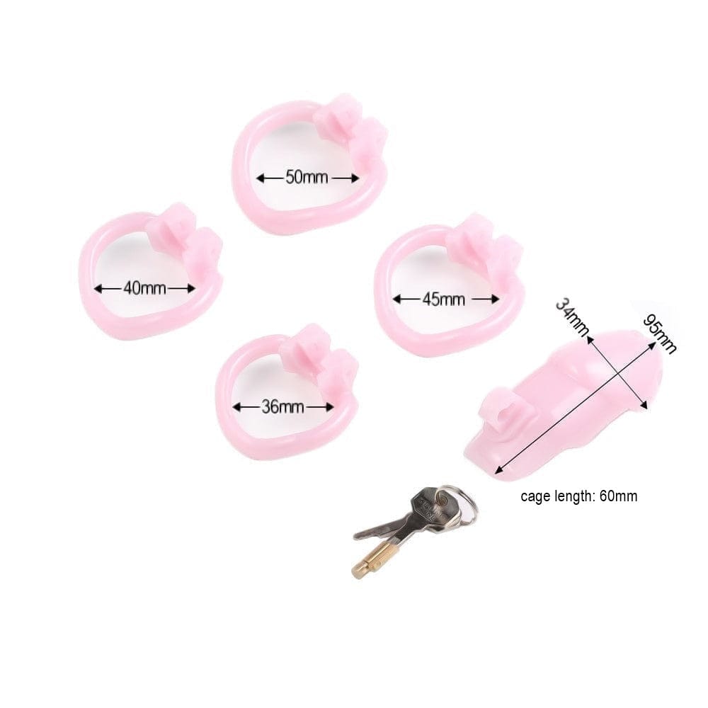 Unlock the potential for discreet feminization with this pale pink resin cage, ideal for factory workers seeking private exploration. Secure your job reliance under budget-friendly attire, engage in subtle power dynamics with colleagues, and balance personal flair without oversight.