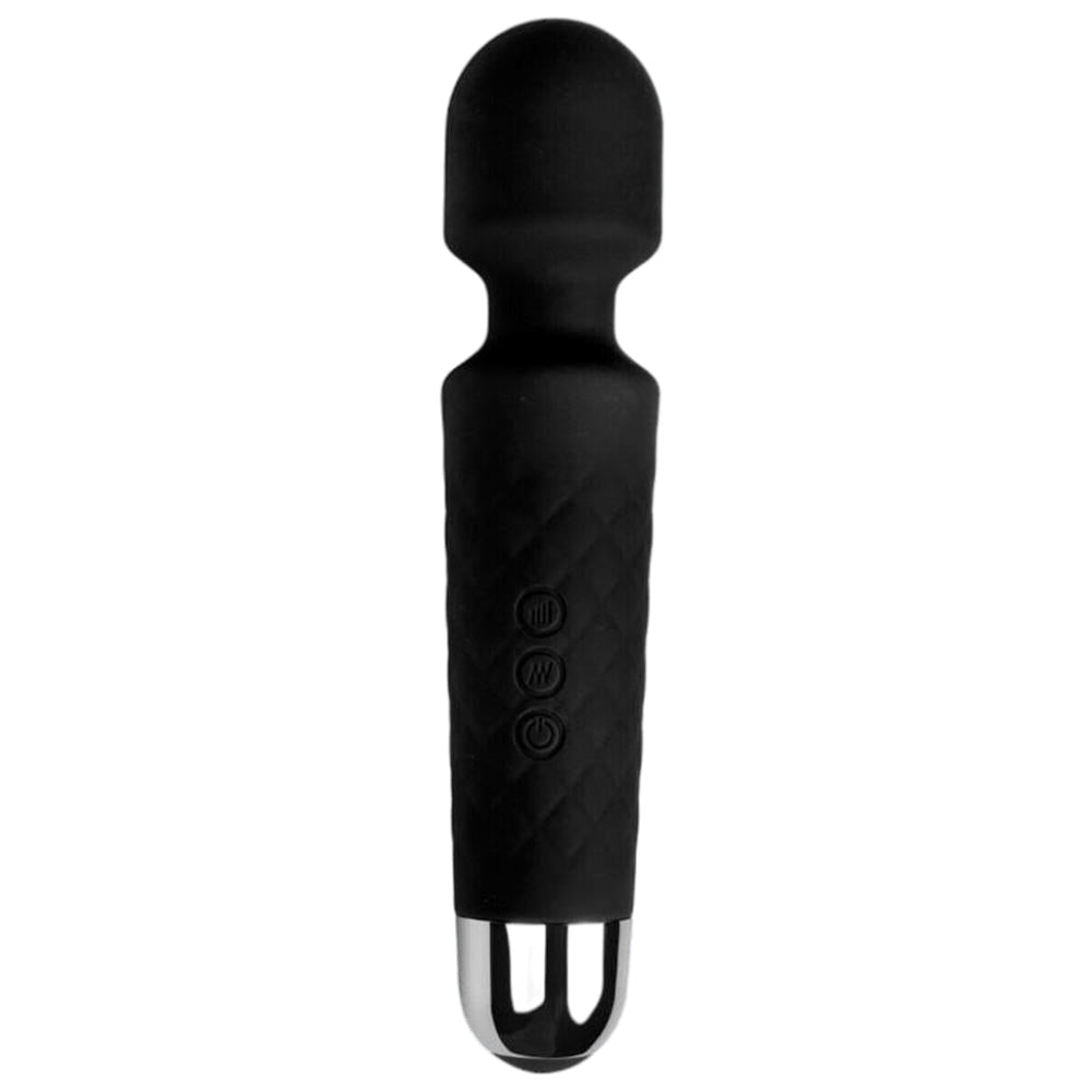 Black Witches Wand USB Vibrator Lock The Cock Cage Product For Sale Image 1