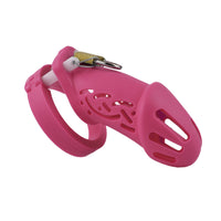 Alleviate stress and bring new meaning to your intimate moments with our stylish silicone cage. This fast-locking penis accessory features a unique rope locking system and ventilation holes, catering to the growing list of desires for comfort and style.