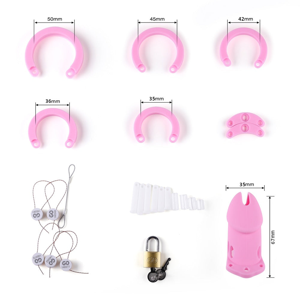 The Silicone Sissy Lock The Cock Cage Product For Sale Image 18