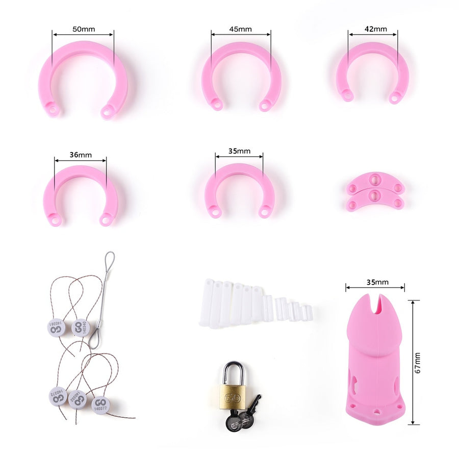 The Silicone Sissy Lock The Cock Cage Product For Sale Image 37