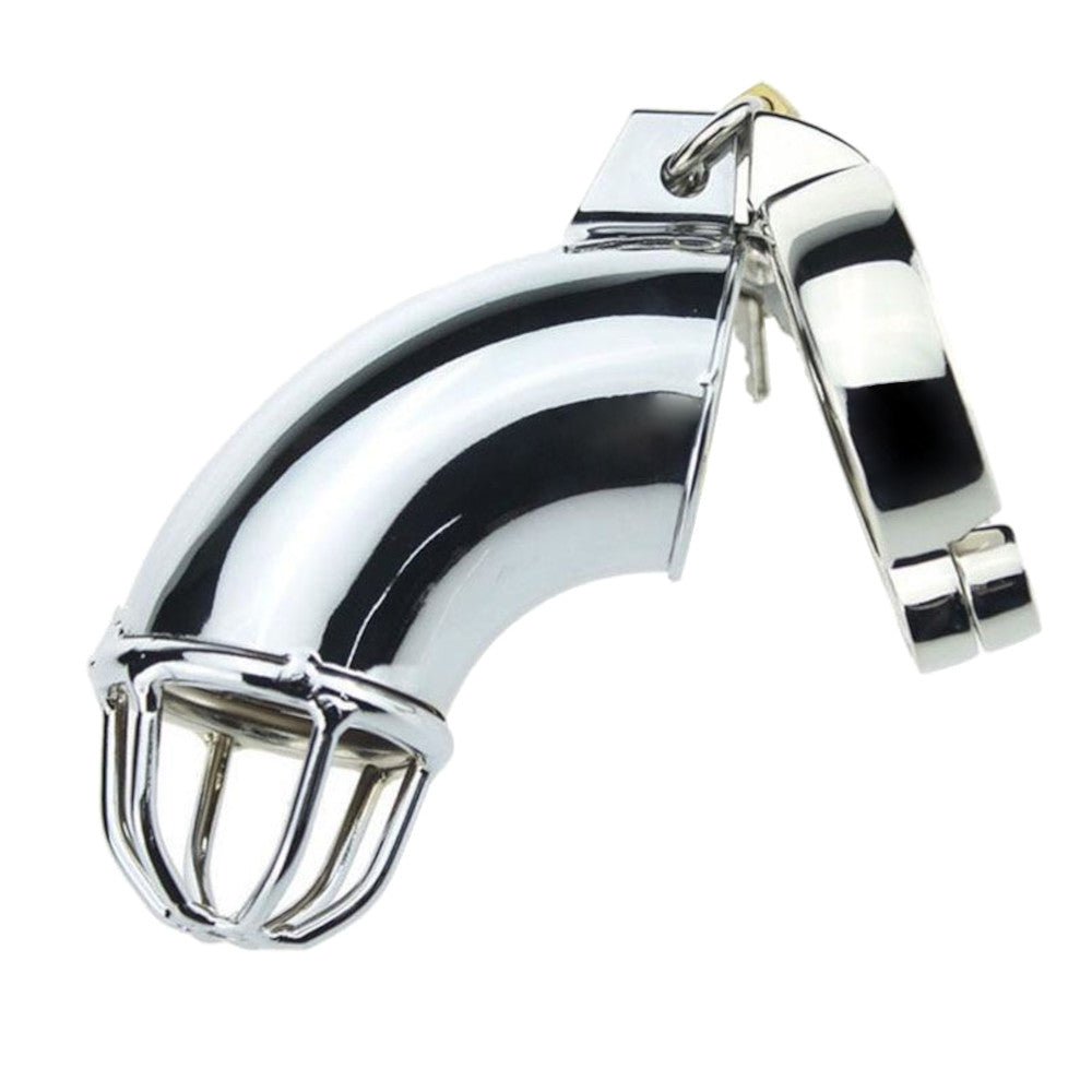 Embrace ultimate control with this silver cage mini. Like jewelry securely worn, it locks desires like a private locker. Shipped discreetly via mail, it offers style and submission.