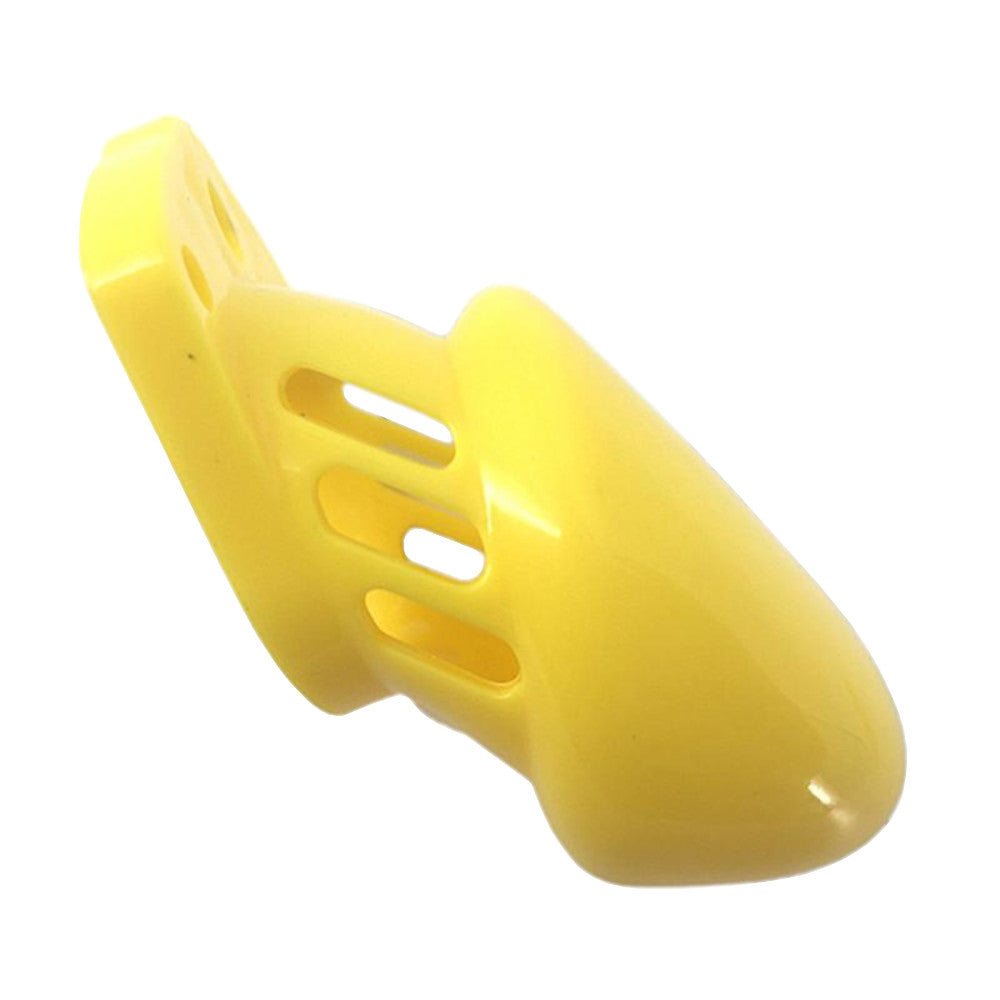 Yellow Silicone Bellied Sissy Male Chastity Device Lock The Cock Cage Product For Sale Image 2