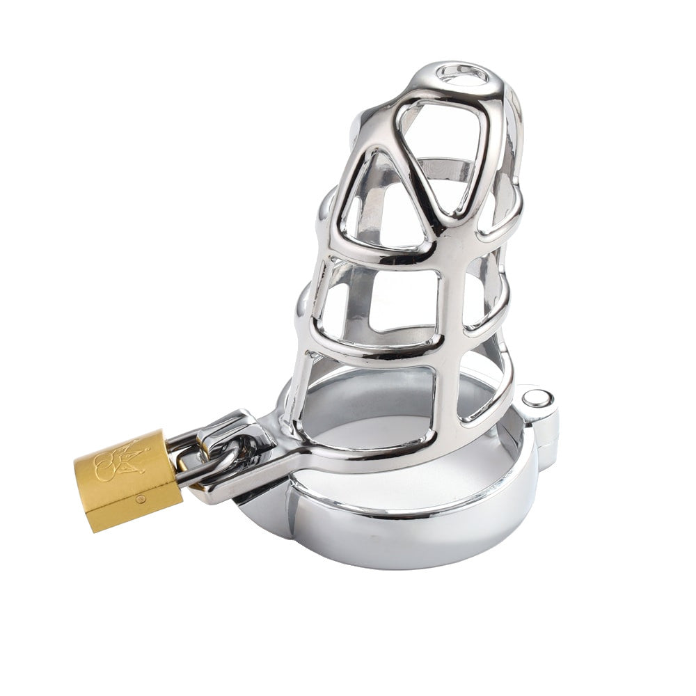 Experience ultimate control with this chastity device steel kit. Crafted for the stainless steel male, its welded design fits comfortably between you and temptation. The bottom ring slides on smoothly, forming a secure line against unwanted arousal.