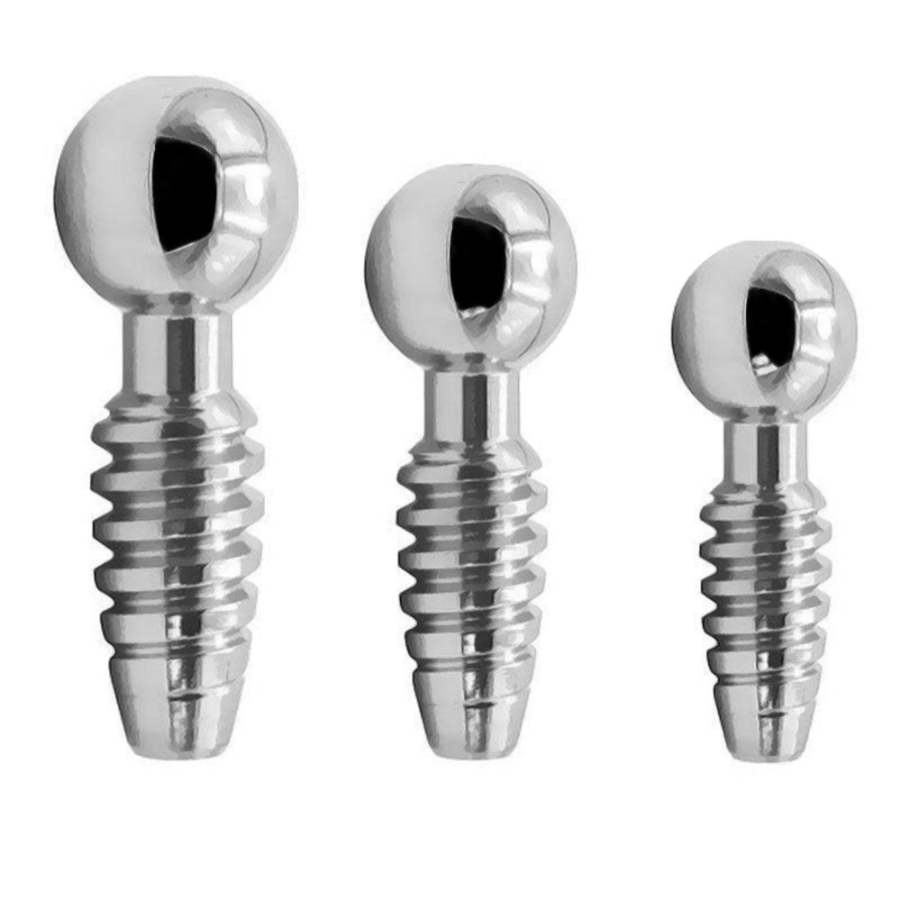 Short Hollow Penis Plug, 3 Sizes Lock The Cock Short Hollow Penis Plug, 3 Sizes Lock The Cock