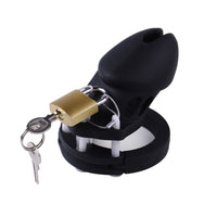 Experience the white inverted chastity kit that keeps sissies male in check while doing chores. Multitasking never felt so good, even while fighting temptation!