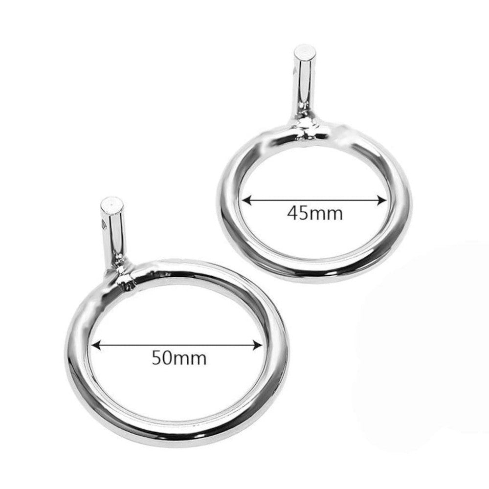 Achieve a perfect, comfortable fit with these affordable, versatile rings designed for metal dick cage enthusiasts. Enjoy the sleek, expensive look without breaking your budget, while enhancing your femdom penis play.