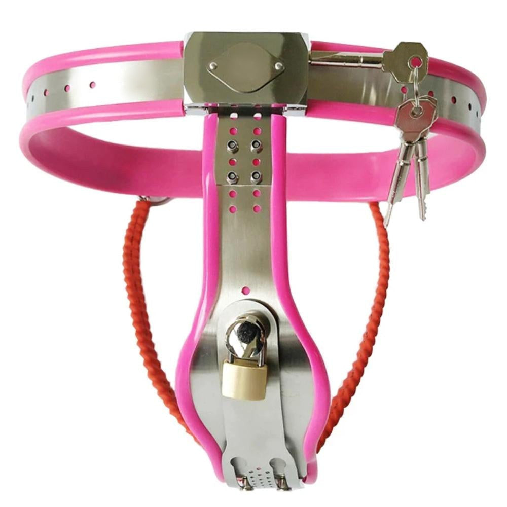 Sissy Harness Metal Chastity Belt