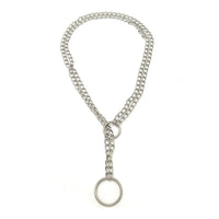 Embrace control with our Locked Twice Secured Metal Chastity Collar a chastity cage flat in design. Dual iron chains and O-ring make it versatile stylish accessory or chastity belt male. Keep your prisoner close; touch of iron works wonders. Finding the perfect restraint just got less weird!