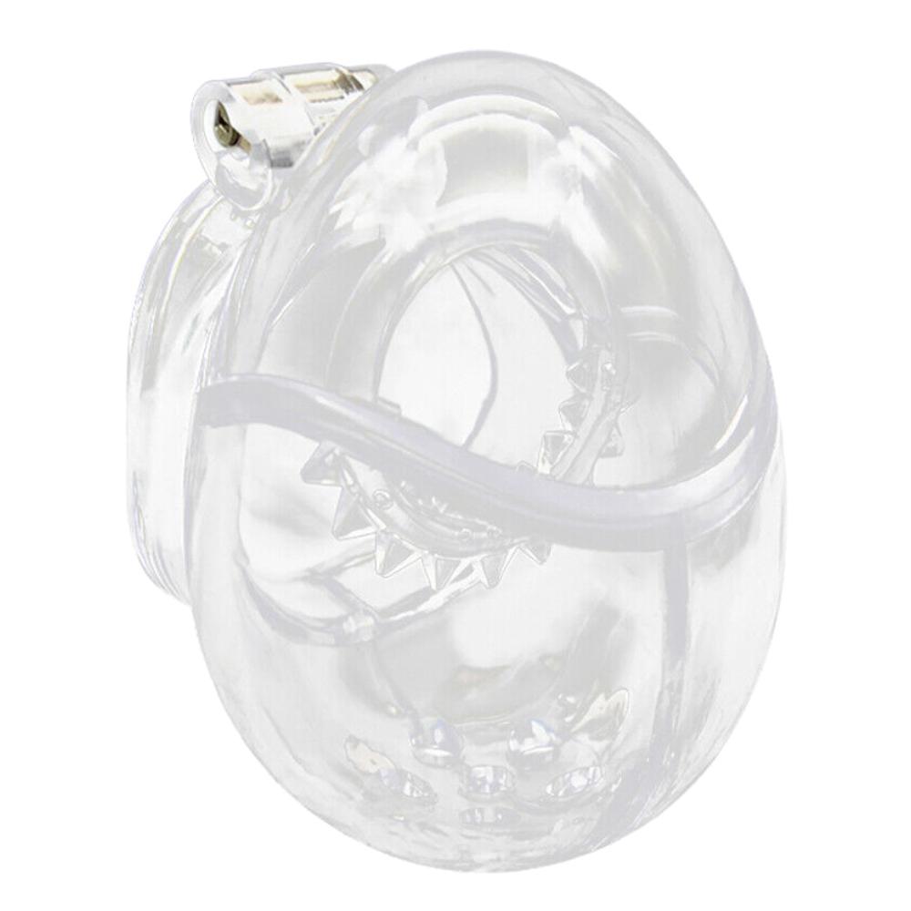 Experience ultimate control with our cage flat design an egg-shaped enclosure that fully encases his manhood and balls. With remote electroshock features, turn ball busting into electrifying pleasure. It's a shocker he won't forget!