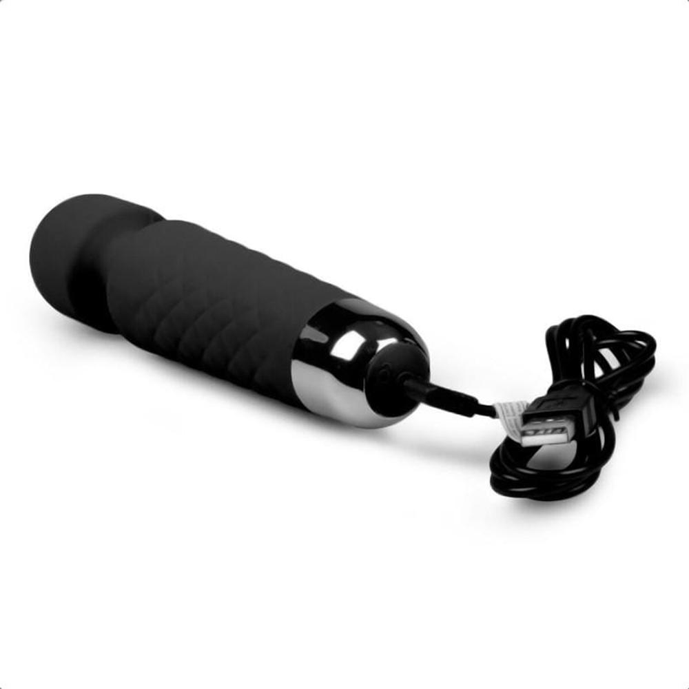 Black Witches Wand USB Vibrator Lock The Cock Cage Product For Sale Image 2