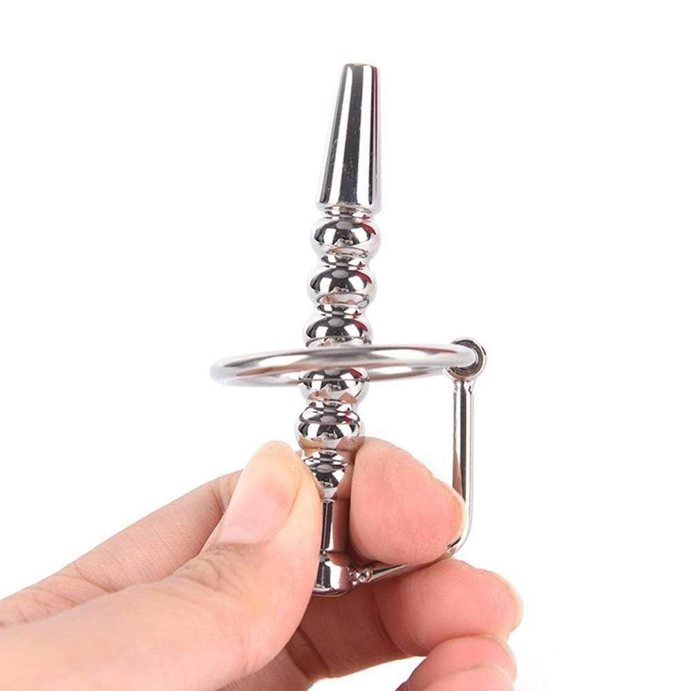 Discover unique pleasure with our Beaded Steel Sounding Plug a penis plug chastity kit that offers thrilling sensations. This sounding device allows you to explore the origin of new delights, making boredom your enemy.