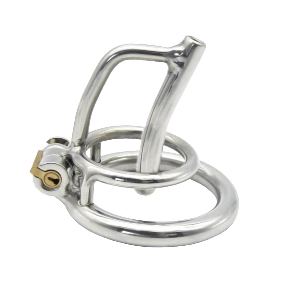 Upgrade your intimate moments with our innovative metal featuring a urethral sounding attachment. Keep him tied up while you explore new pleasures. Check out the pics and picture the possibilities this brings to your play.