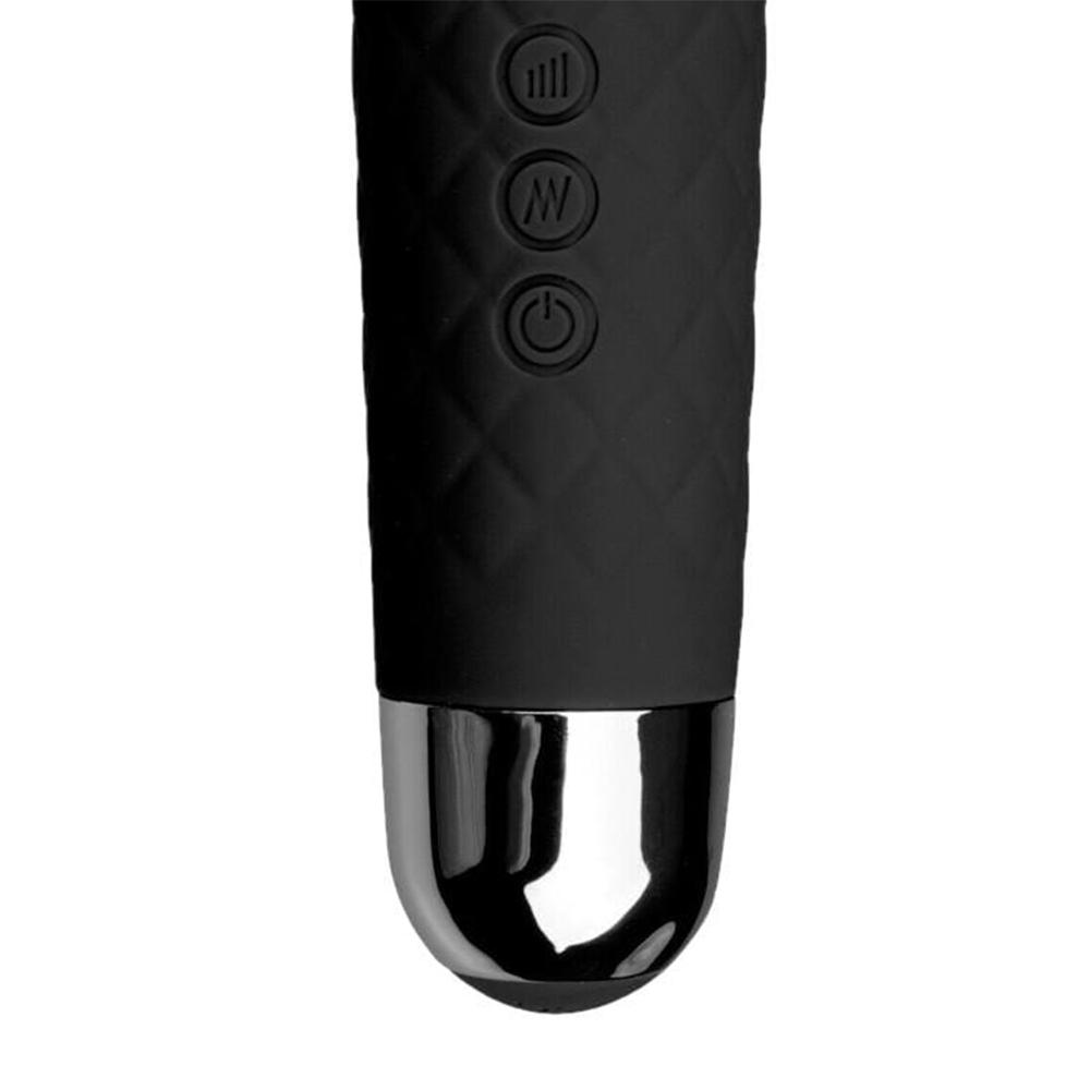 Black Witches Wand USB Vibrator Lock The Cock Cage Product For Sale Image 3