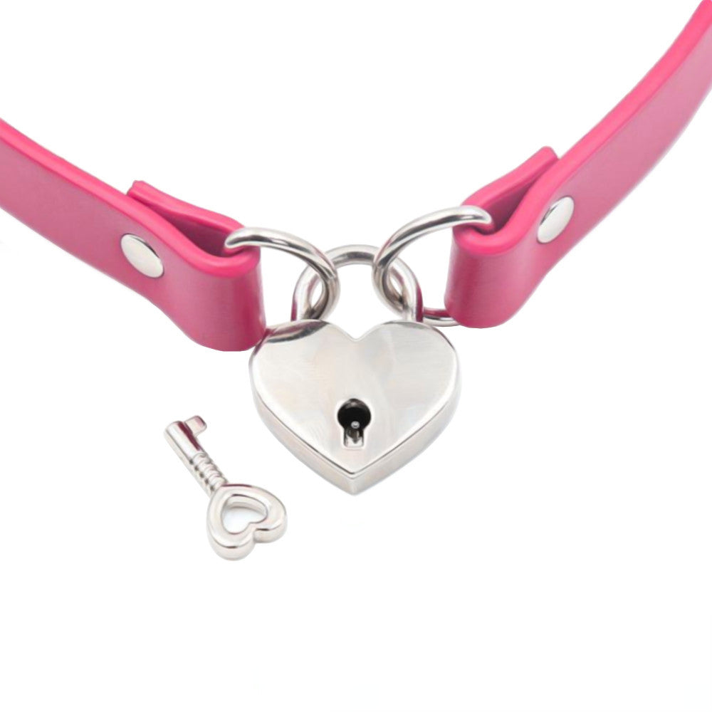 Lock Me Up BDSM Heart Collar Lock The Cock Cage Product For Sale Image 4