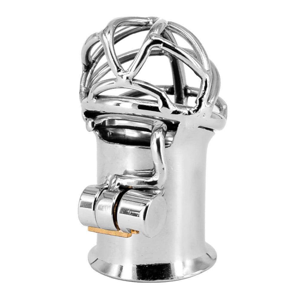 Discover a new dimension of home dynamics with this stainless steel dick cage. Transform negative energy into positive control. Parents and even mom will appreciate the unique time-bound discipline it introduces.