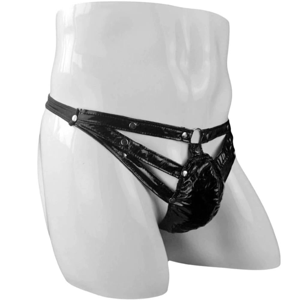 Sensual Desires Leather Bondage Panty for Sissy