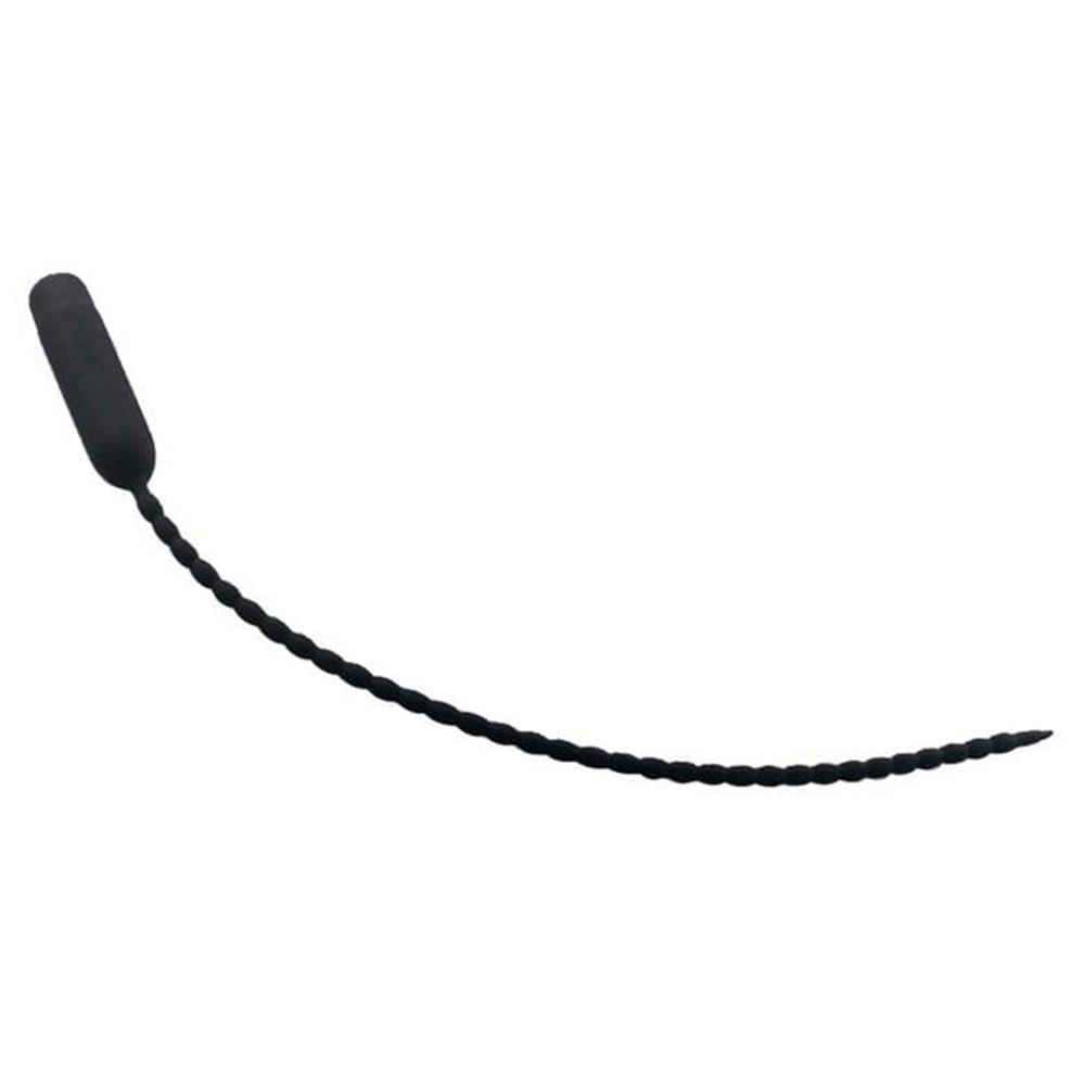 Vibrating Beaded 14 Inch Urethral Sound  Lock The Cock